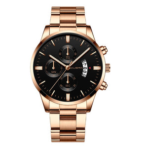 2019 Hot Sell CUENA Men Watch Luxury Men's Stainless Steel Sport Quartz Watches Analog Date Hours Wrist Watch relogio masculino