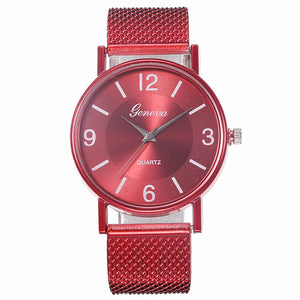 Geneva women's watch Europe and America hot - selling luxury brand watches PVC fashion watches wrist watches for women