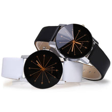 Load image into Gallery viewer, Hot Classic Black Leather Lover&#39;s Watches Best Couple Gifts For Lovers Geometric Quartz Luxury Band Wristwatch Drop Ship