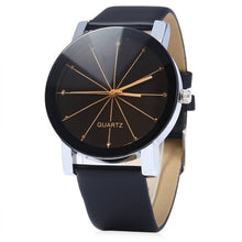 Load image into Gallery viewer, Hot Classic Black Leather Lover&#39;s Watches Best Couple Gifts For Lovers Geometric Quartz Luxury Band Wristwatch Drop Ship