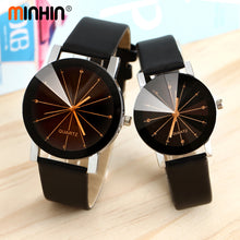 Load image into Gallery viewer, MINHIN Charming Lover&#39;s Watch Delicate Leather Band Quartz Wristwatches Women Men Casual Dress Watch Montre Femme Relogio