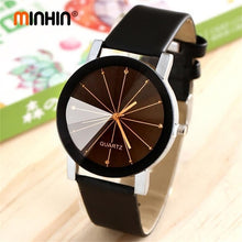 Load image into Gallery viewer, MINHIN Charming Lover&#39;s Watch Delicate Leather Band Quartz Wristwatches Women Men Casual Dress Watch Montre Femme Relogio