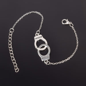 Silver Color handcuffs Punk Bracelets For Women Silver Bracelets Chain Bangles Fashion Jewelry Summer Style Gift  ns210