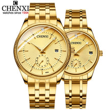 Load image into Gallery viewer, CHENXI Gold Wrist Watch Men Watches Lady Top Brand Luxury Quartz Wristwatch For Lover&#39;s Fashion Dress Clock Relogio Masculino