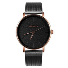 Load image into Gallery viewer, GENEVA Ultra-thin Women&#39;s Watch Business Watch Women Luxury Saat Rose Gold Mesh Stainless Steel Women&#39;s Watches Female Clock