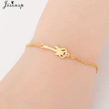 Load image into Gallery viewer, Jisensp Gold Stainless Steel Animal Bracelets for Women Everyday Jewellery Butterfly Charm Bracelet Femme Wedding Gift