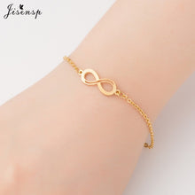 Load image into Gallery viewer, Jisensp Gold Stainless Steel Animal Bracelets for Women Everyday Jewellery Butterfly Charm Bracelet Femme Wedding Gift