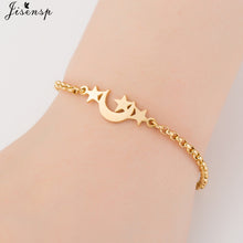 Load image into Gallery viewer, Jisensp Gold Stainless Steel Animal Bracelets for Women Everyday Jewellery Butterfly Charm Bracelet Femme Wedding Gift