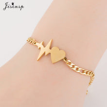 Load image into Gallery viewer, Jisensp Gold Stainless Steel Animal Bracelets for Women Everyday Jewellery Butterfly Charm Bracelet Femme Wedding Gift