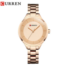 Load image into Gallery viewer, CURREN Rose Gold Watch Women Watches Stainless Steel Ladies Women&#39;s Watch Women 2018 Luxury Gold Color Fashion Relogio Feminino