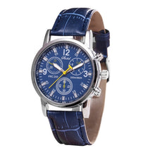 Load image into Gallery viewer, Men&#39;s Watches Blue-ray glass quartz simulates wrist epidermal Leather Strap watch Beobachten Business Male Clock Vyrai hour B40