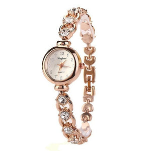 Ladies Elegant Wrist Watches Women Bracelet Rhinestones Analog Quartz Watch Women's Crystal Small Dial Watch Reloj #B