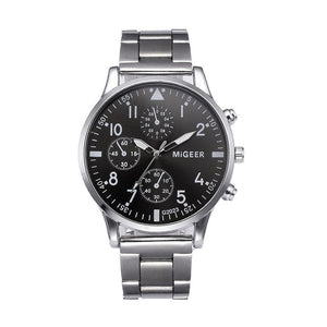 Watch Men Fashion 2019 Crystal Stainless Steel Analog Quartz Wrist Watch Bracelet Relogios Masculino erkek kol saati zegarek S7