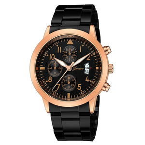 2019 Geneva Fashion Simple Men Watch Stainless Steel Strap Business High Quality Mens Clock Quartz Wrist Watches reloj hombre