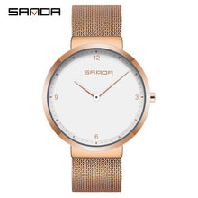 Load image into Gallery viewer, SANDA Mesh Steel Lover&#39;s Watch Fashion Men and Women Watches Top Brand Luxury Ultra Thin Dial Couple Watch relogio masculino