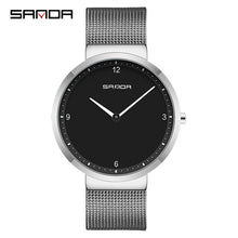 Load image into Gallery viewer, SANDA Mesh Steel Lover&#39;s Watch Fashion Men and Women Watches Top Brand Luxury Ultra Thin Dial Couple Watch relogio masculino