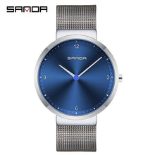 Load image into Gallery viewer, SANDA Mesh Steel Lover&#39;s Watch Fashion Men and Women Watches Top Brand Luxury Ultra Thin Dial Couple Watch relogio masculino