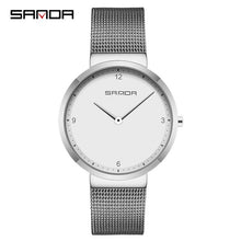 Load image into Gallery viewer, SANDA Mesh Steel Lover&#39;s Watch Fashion Men and Women Watches Top Brand Luxury Ultra Thin Dial Couple Watch relogio masculino