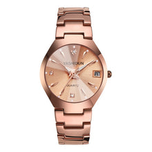 Load image into Gallery viewer, Couple Watch Men and Women Rose Gold Quartz Watch Classic Unisex Stainless Steel Lover&#39;s Wrist Watches Christmas Valentine Gifts