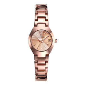 Couple Watch Men and Women Rose Gold Quartz Watch Classic Unisex Stainless Steel Lover's Wrist Watches Christmas Valentine Gifts