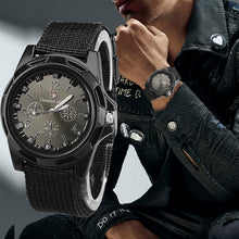 Load image into Gallery viewer, Top Brand Military Men&#39;s Watch Sport Canvas Strap Watches Fashion Green Off-road Wristwatch relogio masculino erkek kol saat